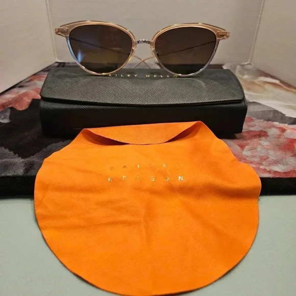 Bailey Nelson | Bonnie Rose Gold Frame Cat Eye Delicate Handcrafted Sunglasses - Picture 1 of 14